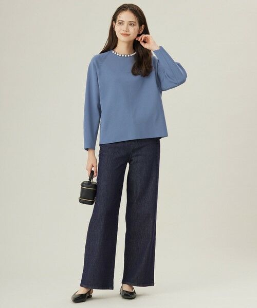 洗える】ウスカルデニム ワイドパンツ （デニムパンツ）｜自由区