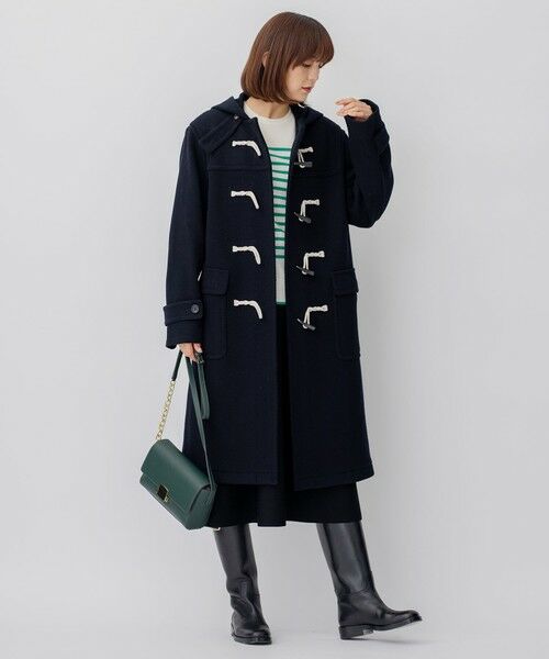 セール】 ヘリンボーン ダッフルコート （ダッフルコート）｜L size