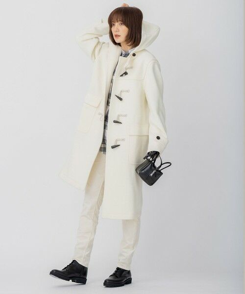 セール】 ヘリンボーン ダッフルコート （ダッフルコート）｜L size