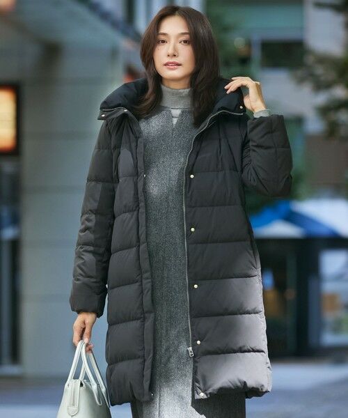 セール】 ブラッシュドマルチポリ ロング ダウン コート （ダウン