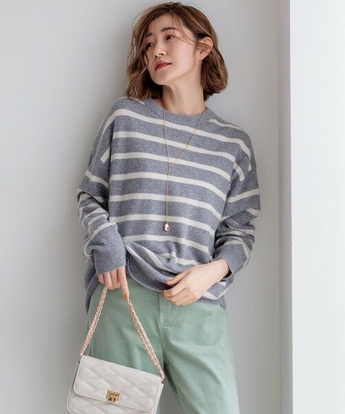 セール】 【Oggi2月号掲載/洗える】ピュアカシミヤ クルーネック