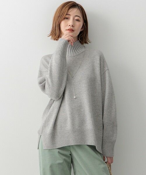 洗える】カシミヤブレンド ハイネック ニット （ニット・セーター）｜L