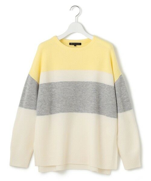 セール】 【Oggi1月号掲載/洗える】ウールカシミヤ カラーブロック