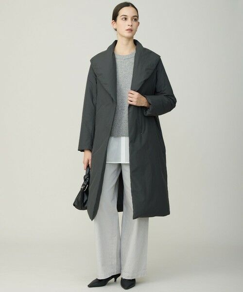 撥水加工】ADS ダウン ショールカラーロングコート （ダウンジャケット