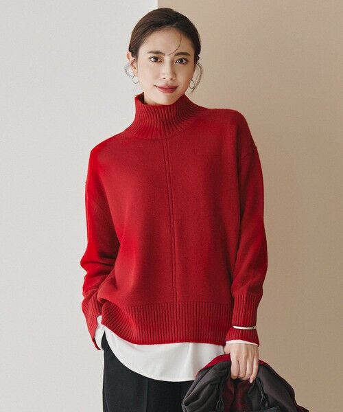 新色追加】ソフトカシミヤミックス ハイネックニット （ニット