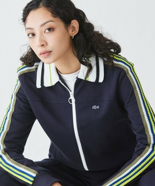 セール】 ショルダーニットテーピング ショートトラックジャケット