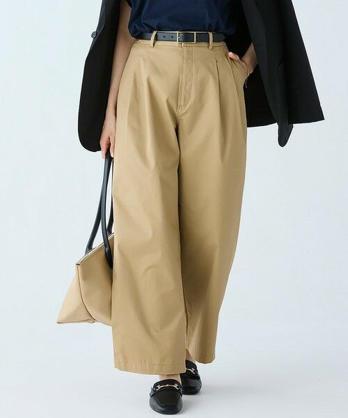 セール】 ダブルタック ワイドチノトラウザーズパンツ ワイドパンツ