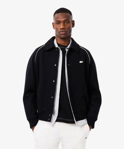 セール】 バッジアクセントウールバーシティジャケット （ブルゾン