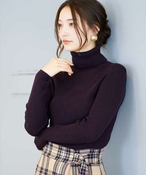 セール】 ベーシックタートルネックリブニット （ニット・セーター