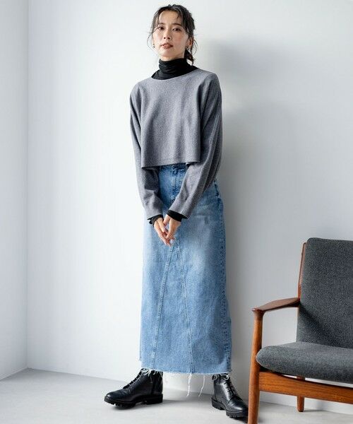 RED CARD TOKYO×23区】デニム Iライン スカート （デニムスカート