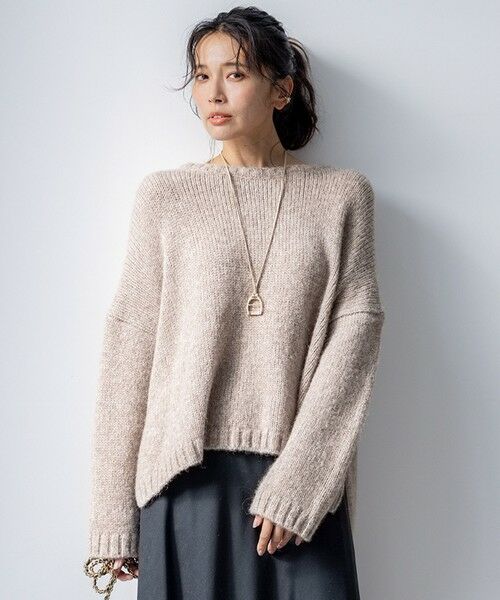 セール】 【滝沢眞規子さん着用】ベビーアルパカ クロップド ニット