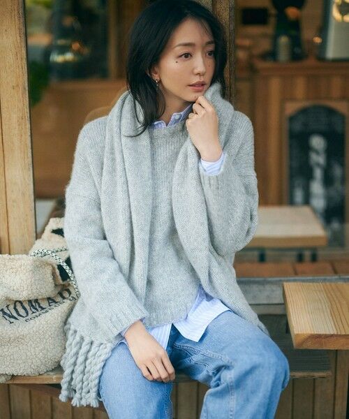 セール】 【滝沢眞規子さん着用】ベビーアルパカ クロップド ニット