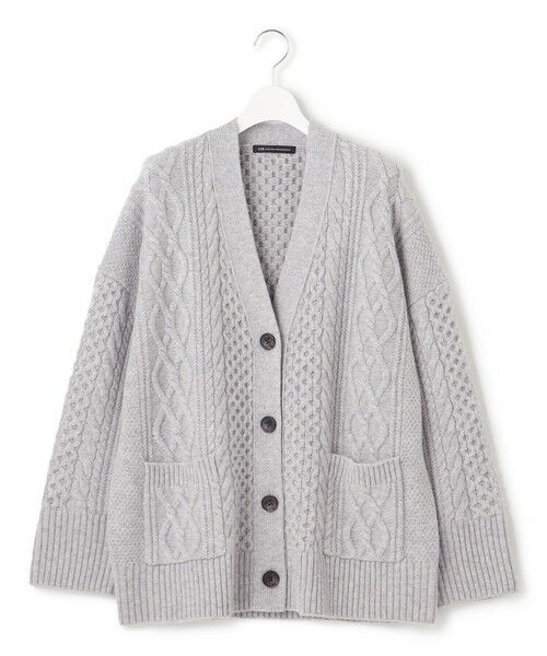 セール】 【洗える】ウールカシミヤ アランパターン カーディガン