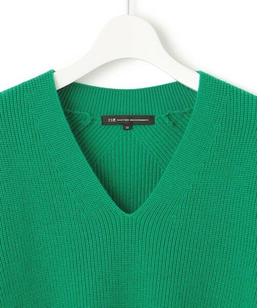 セール】 【洗える】ウールミドルゲージ Vネック ニット （ニット