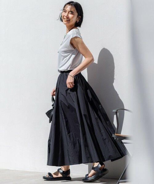 セール】 【洗える】ナイロンコットンタフタ フレアスカート （ミニ