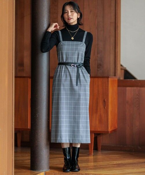 セール】 【洗える】ガンクラブプレイドチェック ワンピース （ロング