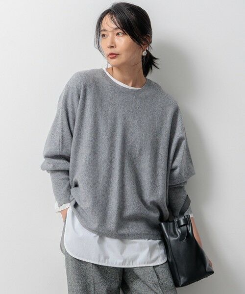 セール】 【洗える】ピュアカシミヤ ドルマンスリーブ ニット （ニット