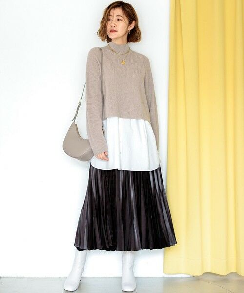 セール】 【洗える】レイヤードコンビ ニット （ニット・セーター