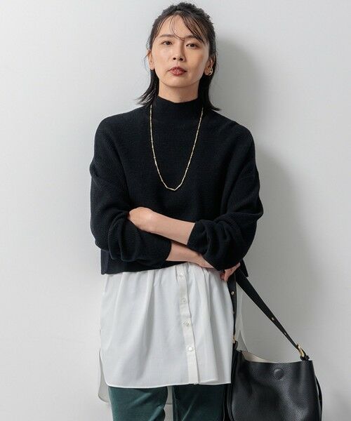 セール】 【洗える】レイヤードコンビ ニット （ニット・セーター