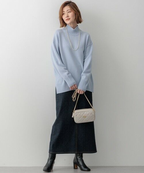 洗える】カシミヤブレンド ハイネック ニット （ニット・セーター