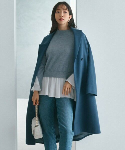 セール】 【23区×Oggiコラボ】フレアサテンコンビ ラメニット （ニット