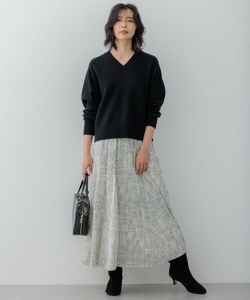 セール】 【Oggi2月号掲載/洗える】ウールカシミヤ Vネック ニット