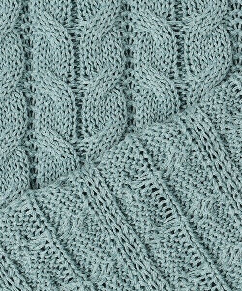 セール】 【Oggi3月号掲載/洗える】コットンギマ ケーブル ニット