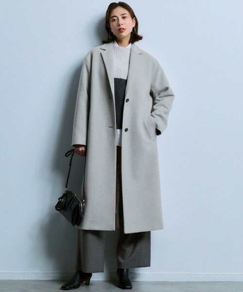 セール】 【洗える】ウールカシミヤ カラーブロック バルキー ニット