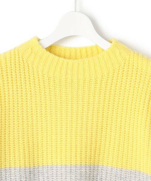 セール】 【洗える】ウールカシミヤ カラーブロック バルキー ニット