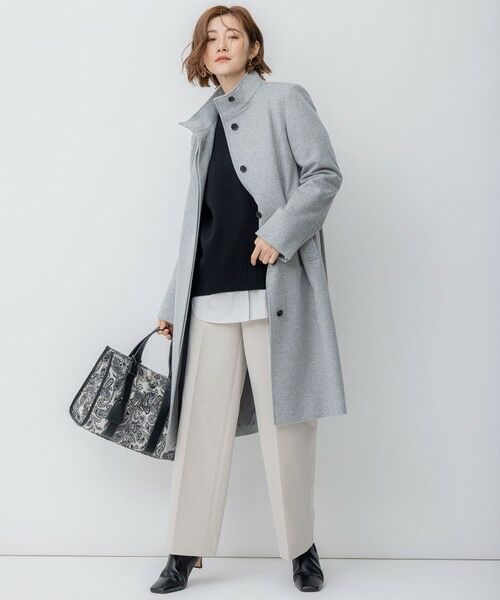 滝沢眞規子さん着用/洗える】ウールカシミヤ クルーネック ニット