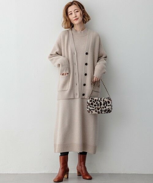 セール】 【洗える】カシミヤブレンド ニット カーディガン
