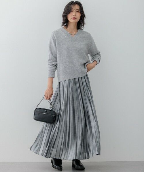 セール】 【Oggi2月号掲載/洗える】ウールカシミヤ Vネック ニット