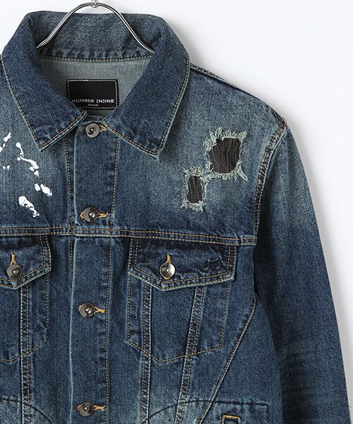 セール】 【NUMBER (N)INE DENIM】グランジエイジドデニムジャケット