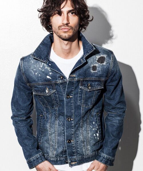 セール】 【NUMBER (N)INE DENIM】グランジエイジドデニムジャケット