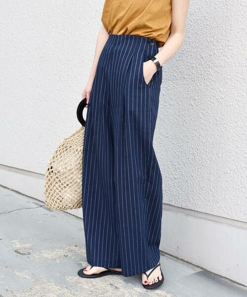 セール】 ピンストライプパンツ navy◇ （その他パンツ）｜SHIPS