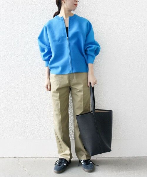 WEB限定】SHIPS any:〈手洗い可能〉ドルマン ジップ ブルゾン