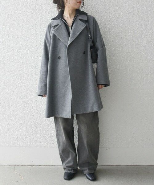 セール】 SHIPS any: スタンド & ダブル カラー コート 24FW （その他