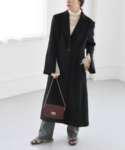 セール】 quaranciel: ウール ウエストシェイプ チェスター ロング