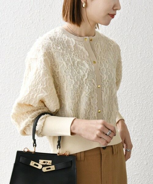 WEB限定】SHIPS any:〈手洗い可能〉ジャカード バンピー コンパクト