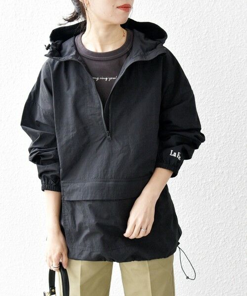 セール】 【SHIPS any別注】La Hutte:〈洗濯機可能〉ロゴ アノラック