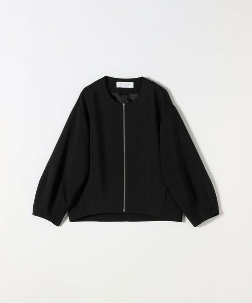 SHIPS any:〈洗濯機可能〉ダブルクロス ノーカラー ジップ ブルゾン