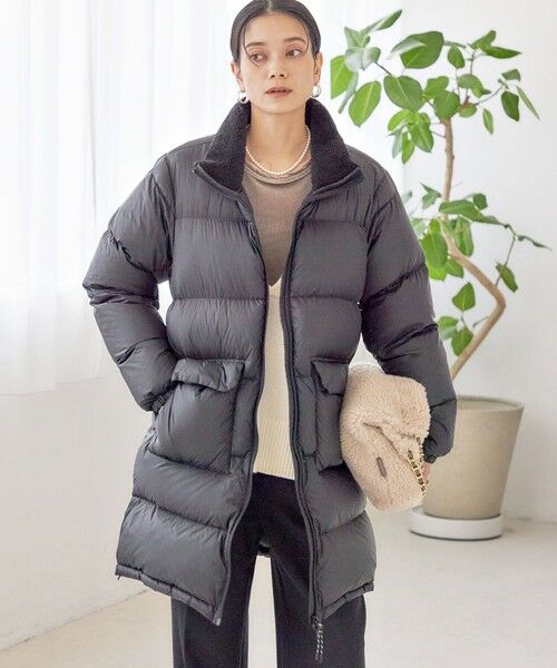 SHIPS別注】TAION:〈手洗い可能〉ネック ボア ダウン コート （ダウン