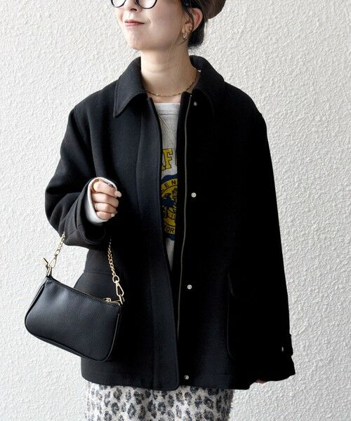 セール】 SHIPS any: メルトン ジップ フィールド コート （その他