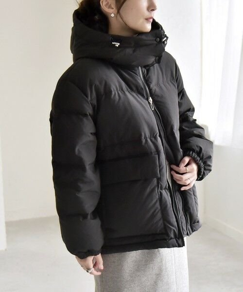 セール】 quaranciel: フーディー & ハイネック 2way ショート ダウン