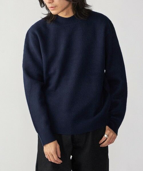 セール】 SHIPS:〈手洗い可能〉7ゲージ ウール カシミヤ ボイル モック