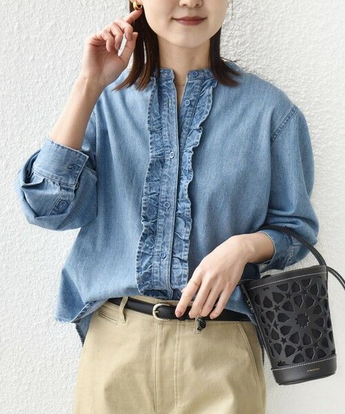 追加予約》【WEB限定】〈洗濯機可能〉ライトオンス フリル デニム