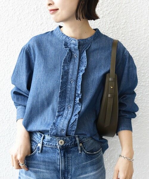 追加予約》【WEB限定】〈洗濯機可能〉ライトオンス フリル デニム