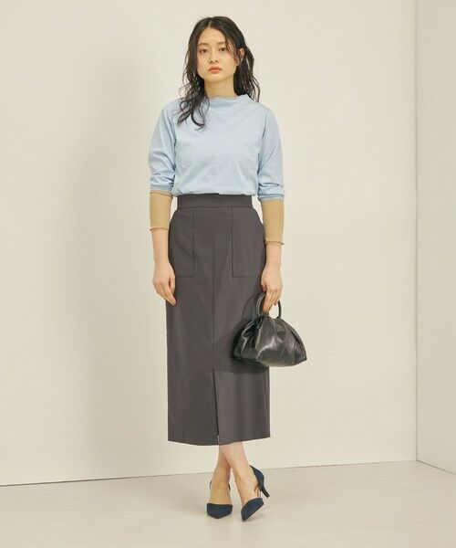 セール】 〈手洗い可能〉ハイストレッチ カラー タイト スカート