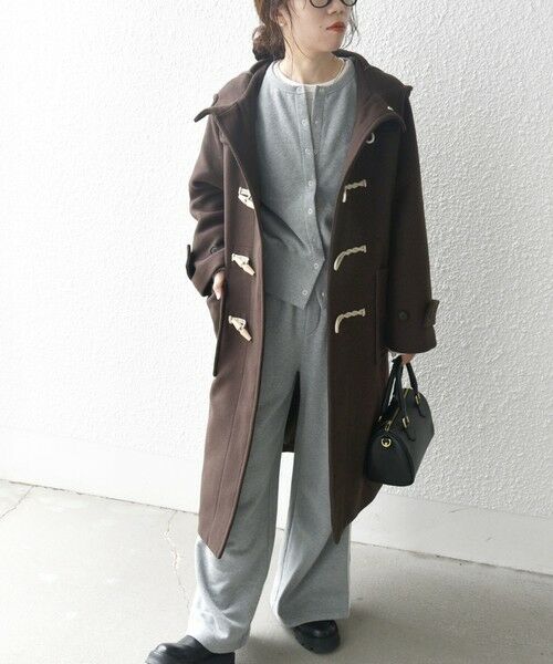 セール】 SHIPS any: メルトン ロング ダッフル コート （ダッフル