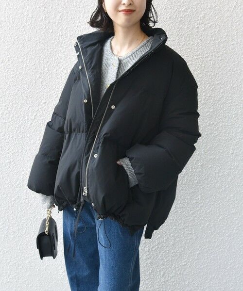 セール】 * 〈手洗い可能〉スタンド カラー ドロスト ミディ ダウン